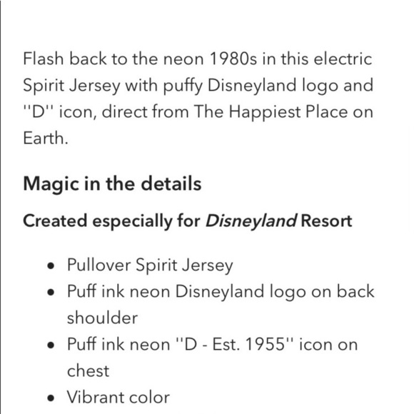 Disneyland Neon Blue Spirit Jersey - Picture 5 of 10
